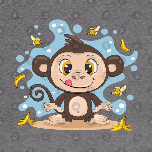 Cute Cartoon Monkey by AndreKENO